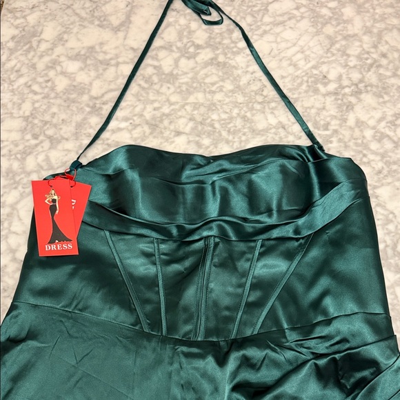 Dress Barn Strapless Teal Dress - Picture 7 of 16